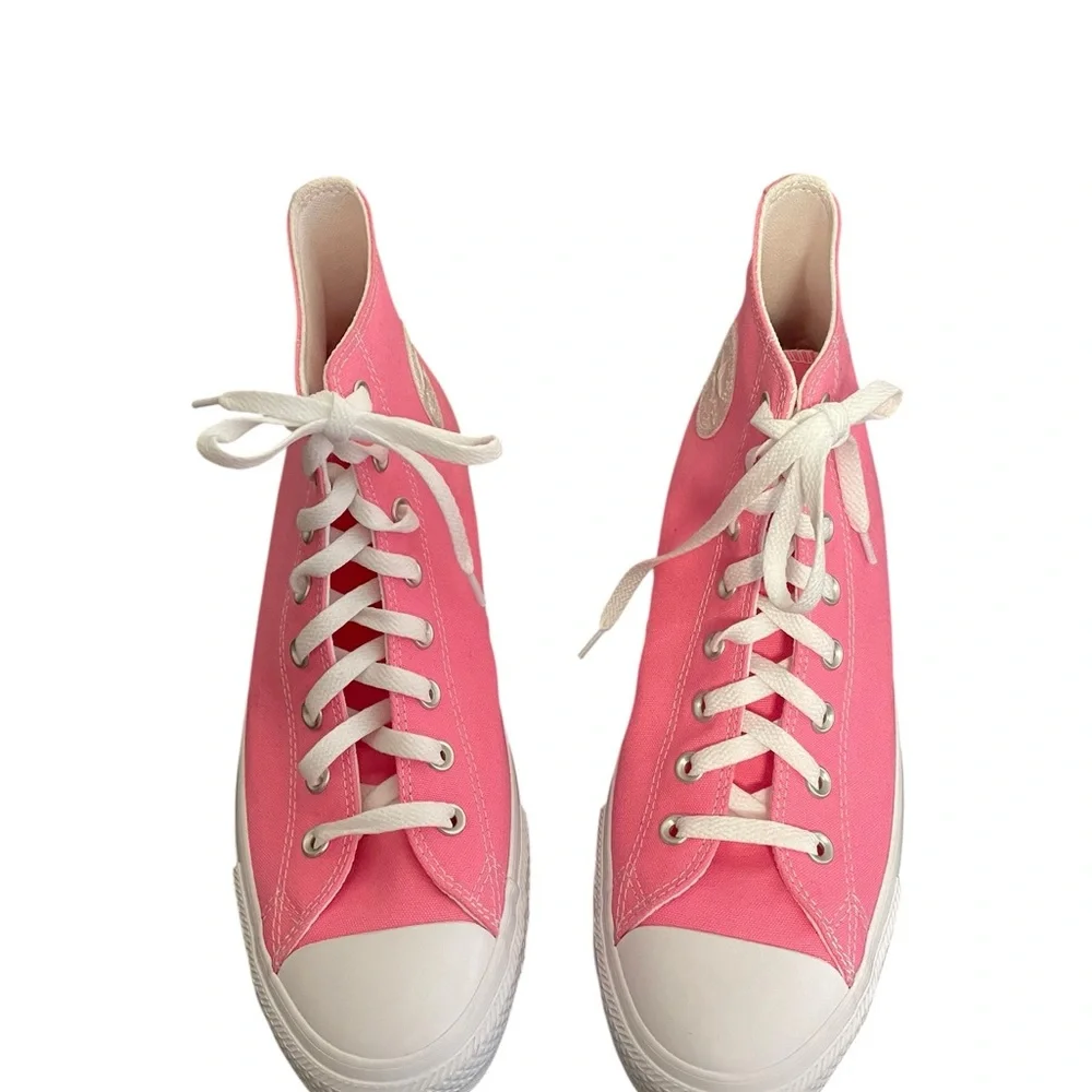 Converse Chuck Taylor All Star High Top Pink Floral Embroidered Sneakers 10.5 - Picture 4 of 5